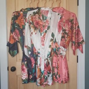 Floral robes adult and children sizes